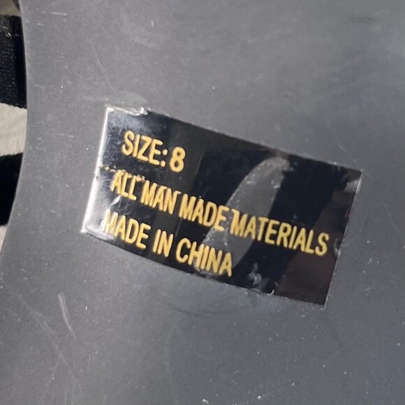 Lulus Lace-Up Sandals Womens Size 8 Black Block Heel - Picture 7 of 8